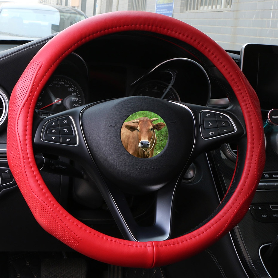 Leather Steering Wheel Cover