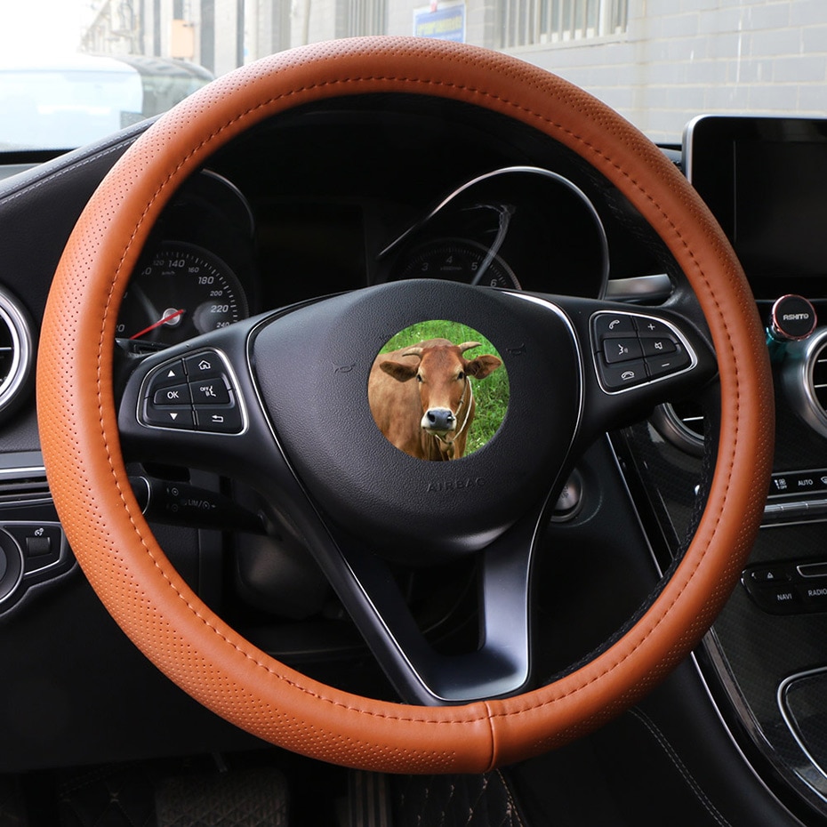 Leather Steering Wheel Cover