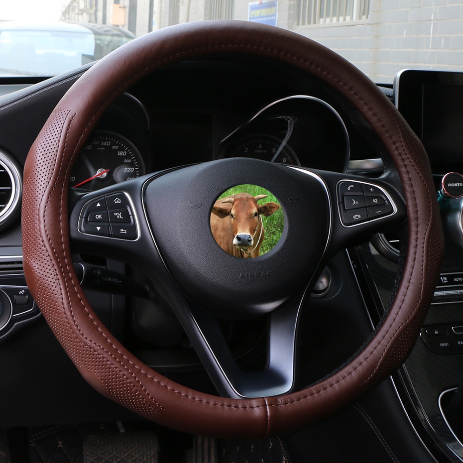 Leather Steering Wheel Cover