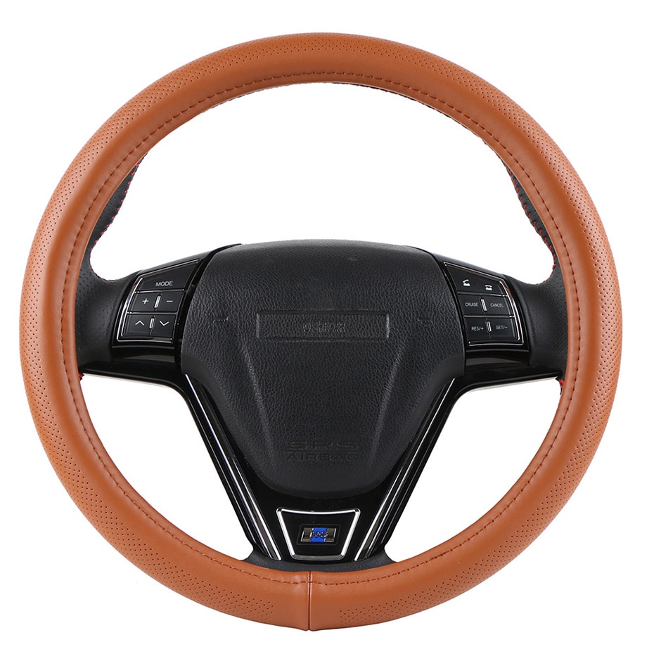 Leather Steering Wheel Cover