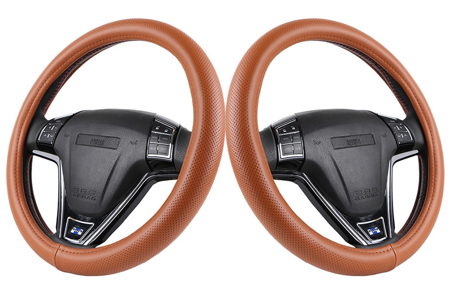 Leather Steering Wheel Cover